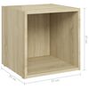 vidaXL 4 Piece TV Cabinet Set Sonoma Oak Engineered Wood