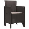 vidaXL Garden Chair 2 pcs Brown 53 x 49 x 85 cm PP