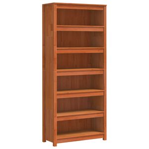 vidaXL Book Cabinet Wax Brown 80 x 35 x 183 cm Solid Pine Wood