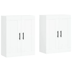 vidaXL Wall Mounted Cabinets 2 pcs White Engineered Wood