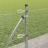 vidaXL Fence with Posts Silver 0.6 x 50 m Steel