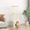 vidaXL Cat Tree with Sisal Scratching Posts Cream 133.5 cm