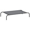 vidaXL Elevated Dog Bed Grey 110x65x20 cm Textilene and Steel