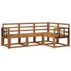 vidaXL Outdoor Sofa Set 4 pcs Natural Solid Acacia Wood