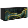 vidaXL Wall-mounted TV Cabinet WIJHE 102 x 33 x 40 cm Black Oak