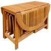 vidaXL 5 Piece Folding Outdoor Dining Set Solid Acacia Wood