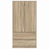 vidaXL Cabinet with Door Sonoma Oak 79.5 x 49 x 156 cm Engineered Wood