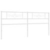vidaXL Metal Replace Headboard White 180 cm