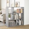 vidaXL Room Divider Bookcase Concrete Grey 102x29x103.5 cm Engineered Wood