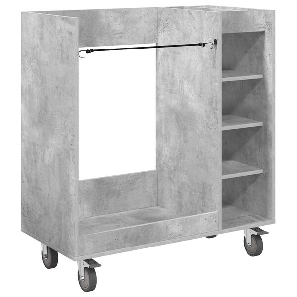 vidaXL Golf Cabinet with Wheel Plain Concrete Grey 90 x 45 x 98 cm