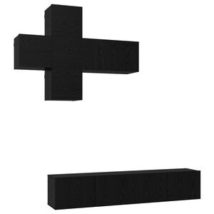 vidaXL TV Cabinet Set Wall-mounted 3 pcs Engineered Wood
