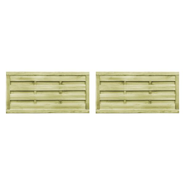 vidaXL Garden Gates 2 pcs Impregnated Pinewood 150x75 cm Green