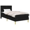 vidaXL Bed Frame with Mattress Black 90 x 190 cm Fabric
