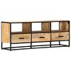 vidaXL TV Cabinet | Natural wood with black frame