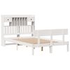 vidaXL Bookcase Bed without Mattress White 135x190 cm Double Solid Wood Pine