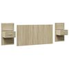 vidaXL Bed Headboard with Cabinets Sonoma Oak 160 cm Engineered Wood