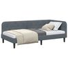 vidaXL Corner Bed Frame with Headboard Dark Grey 100 x 200 cm Velvet