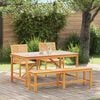 vidaXL Garden Dining Set 4 pcs Brown Solid Acacia Wood