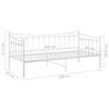 vidaXL Sofa Bed Frame without Mattress White Metal 90x200 cm