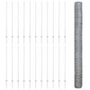 vidaXL Fence with Post Silver 1.4 x 50 m Steel