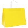 vidaXL Paper Bags 50 pcs with Handles Yellow 32x17x25 cm