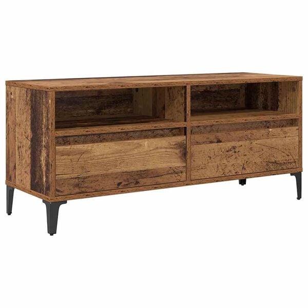vidaXL TV Cabinet with Drawer Old Wood 100 x 34.5 x 44.5 cm