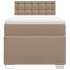 vidaXL Box Spring Bed with Mattress Cappuccino 100x200 cm Faux Leather
