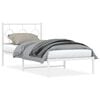 vidaXL Metal Bed Frame without Mattress with Headboard White 90x190cm