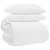 vidaXL Duvet Set with Pillow 3 pcs White Microfiber and Cotton