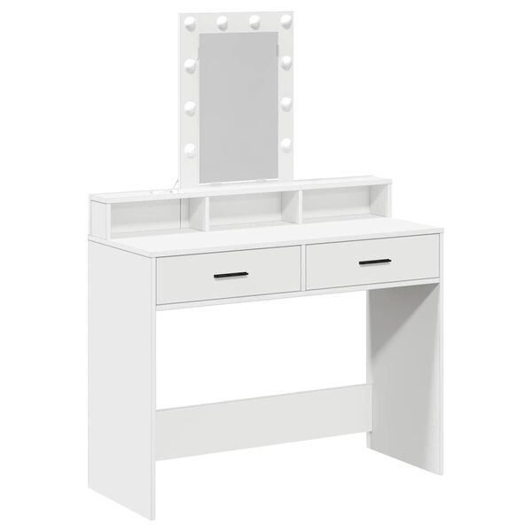 vidaXL Dressing Table White 100 x 41 x 140 cm Engineered Wood