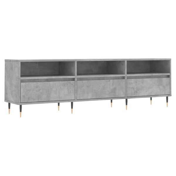 vidaXL TV Cabinet Concrete Grey 150x30x44.5 cm Engineered Wood