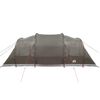 vidaXL Family Tent Tunnel 6-Person Brown Waterproof