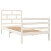 vidaXL Bed Frame without Mattress White Solid Wood 90x200 cm (810416+814175)