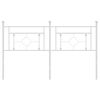 vidaXL Metal Replace Headboard White 150 cm