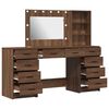 vidaXL Dressing Table 3 pcs Brown 40 x 41 x 135 cm Engineered wood