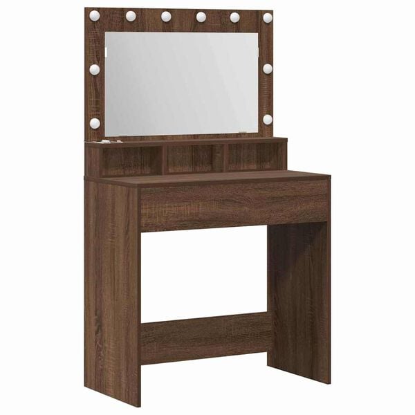 vidaXL Dressing Table Brown Oak 75.5 x 41 x 135 cm Engineered Wood