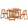 vidaXL Garden Table 5 pcs Brown 110 x 60 x 72 cm Solid Acacia wood