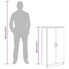 vidaXL Shoe Cabinet Grey Sonoma 55x35x108 cm Engineered Wood