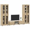 vidaXL TV Cabinet Set with Drawer FLORIN Sonoma Oak Engineered Wood