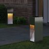 vidaXL Solar Led Pathway Light 2 pcs Galvanized Galvanized