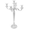 vidaXL Candle Holder Silver 39 x 39 x 60 cm Aluminium