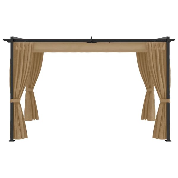 vidaXL Gazebo 4x3 m Taupe