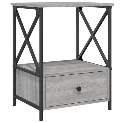 vidaXL Bedside Table Grey Sonoma 50x41x65 cm Engineered Wood