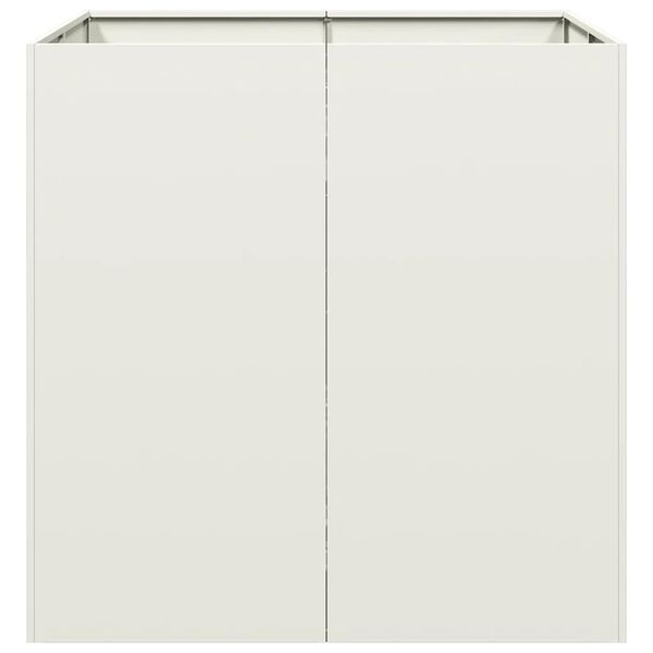 vidaXL Planter White 80x80x80 cm Steel