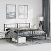 vidaXL Metal Bed Frame without Mattress with Footboard Black 183x213cm