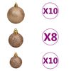 vidaXL Artificial Pre-lit Christmas Tree with Ball Set Pink 240 cm PVC