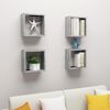 vidaXL Wall Cube Shelves 4 pcs Concrete Grey 30x15x30 cm