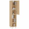 vidaXL Highboard Sonoma Oak 34.5x34x180 cm Engineered Wood