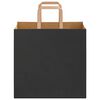 vidaXL Paper Bags 50 pcs with Handles Black 26x17x25 cm