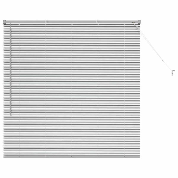 vidaXL Window Blind with Curtains Manual Silver Aluminium